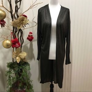 METALLIC KNIT CARDIGAN